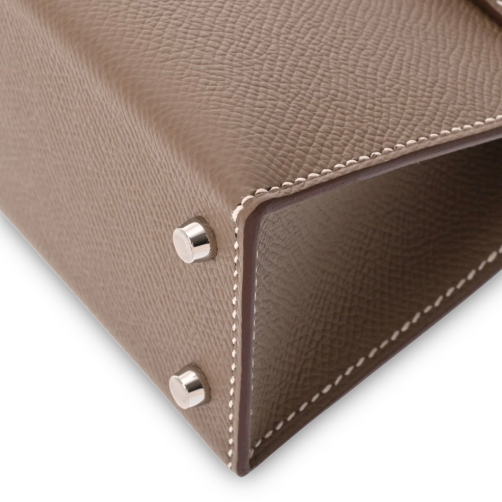 Hermes Kelly 20 Mini Etoupe Epsom PHW — view 5