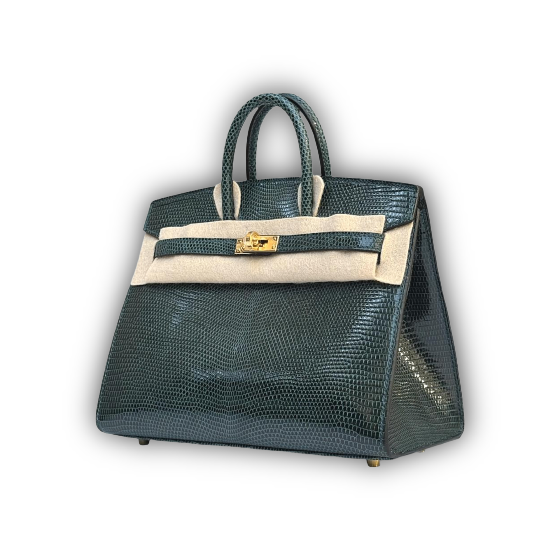 Hermes Birkin 20 Vert Cypress Lizard GHW — view 5