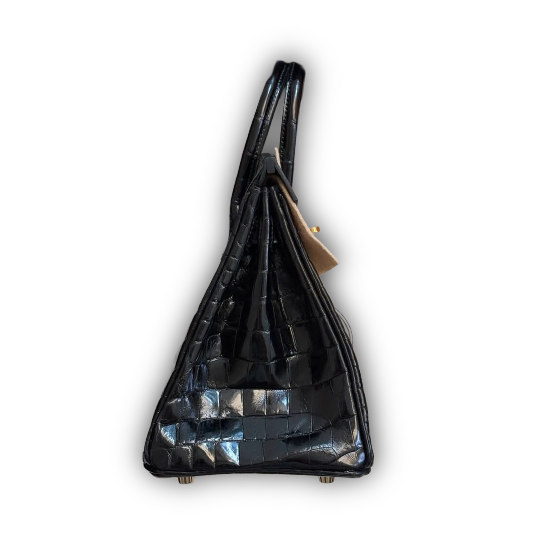 Hermes Birkin 25 Noir Shiny Niloticus Crocodile GHW — view 2
