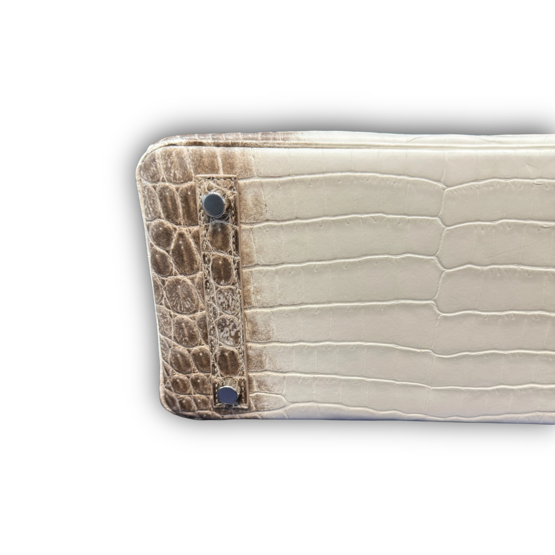 Hermes Birkin 25 Himalaya Niloticus Crocodile Gold Diamond Hardware — view 6