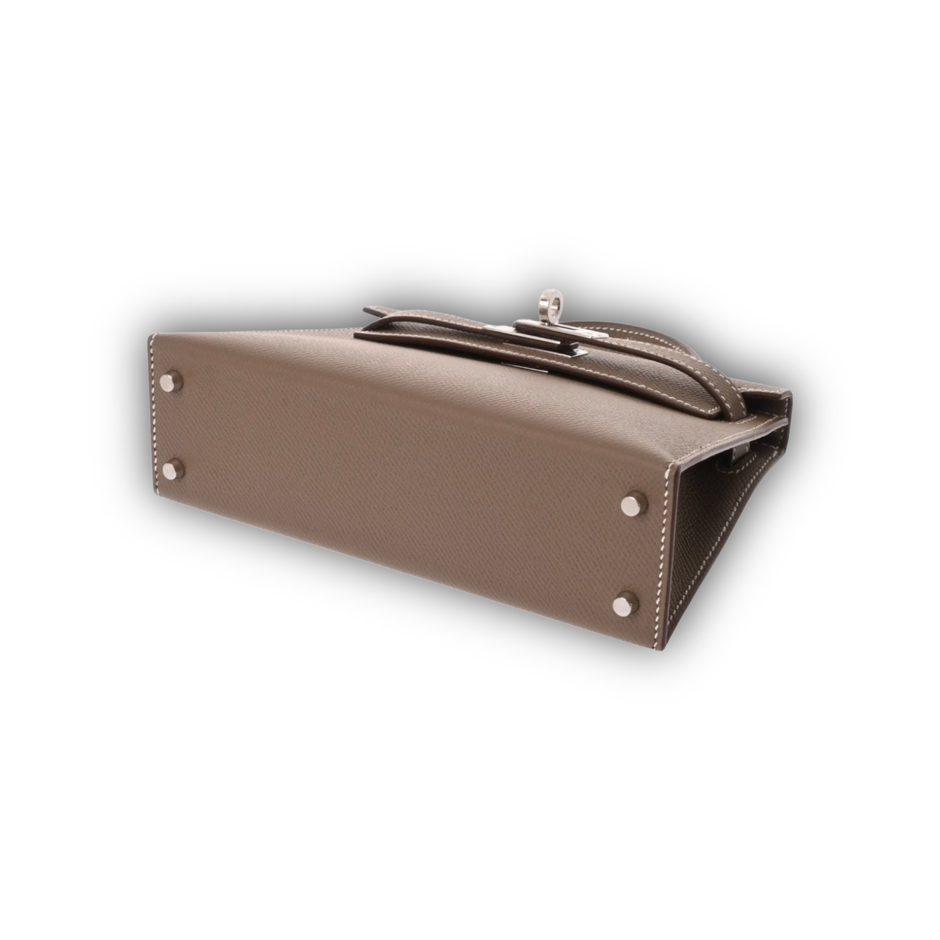 Hermes Kelly 20 Mini Etoupe Epsom PHW — view 3