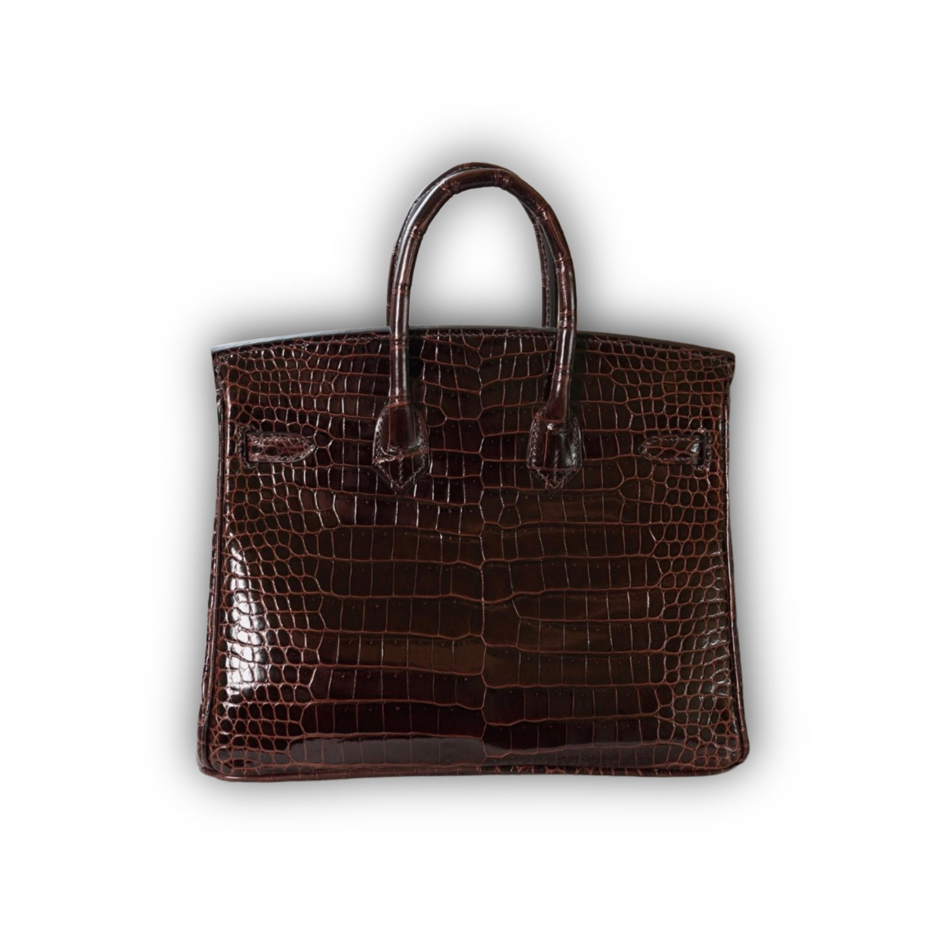 Hermes Birkin 25 Havane Shiny Porosus PHW — view 5