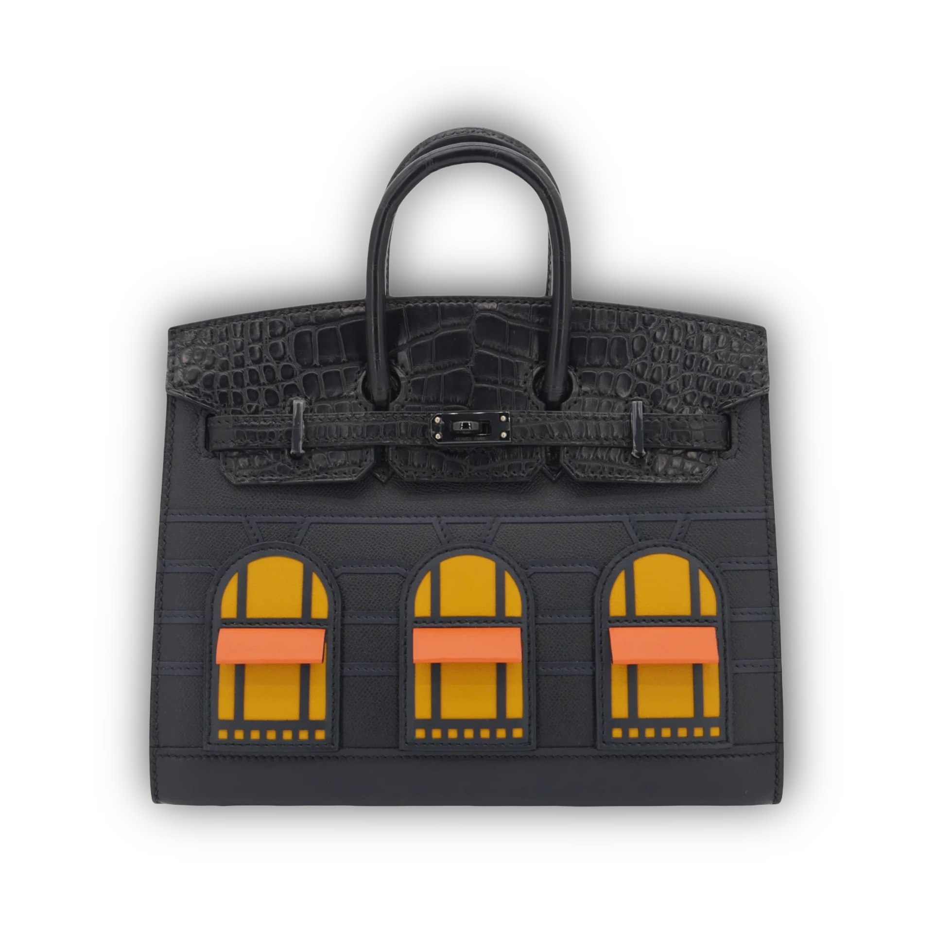 Hermes Birkin 20 Sellier Faubourg House Midnight Matte Alligator So Black Hardware