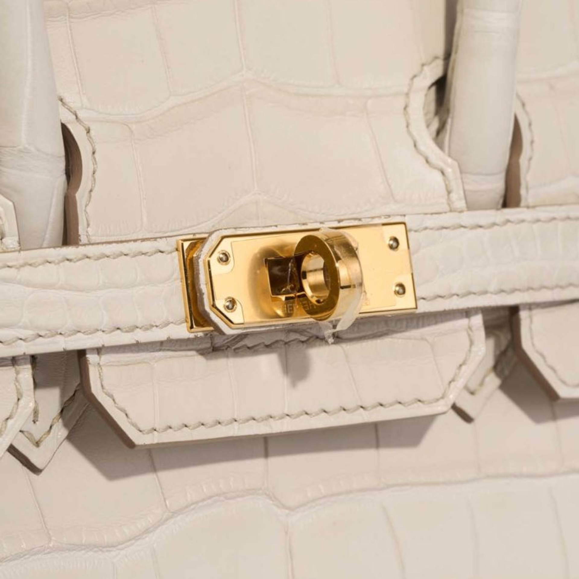 Hermes Birkin 25 Beton Alligator GHW — view 5
