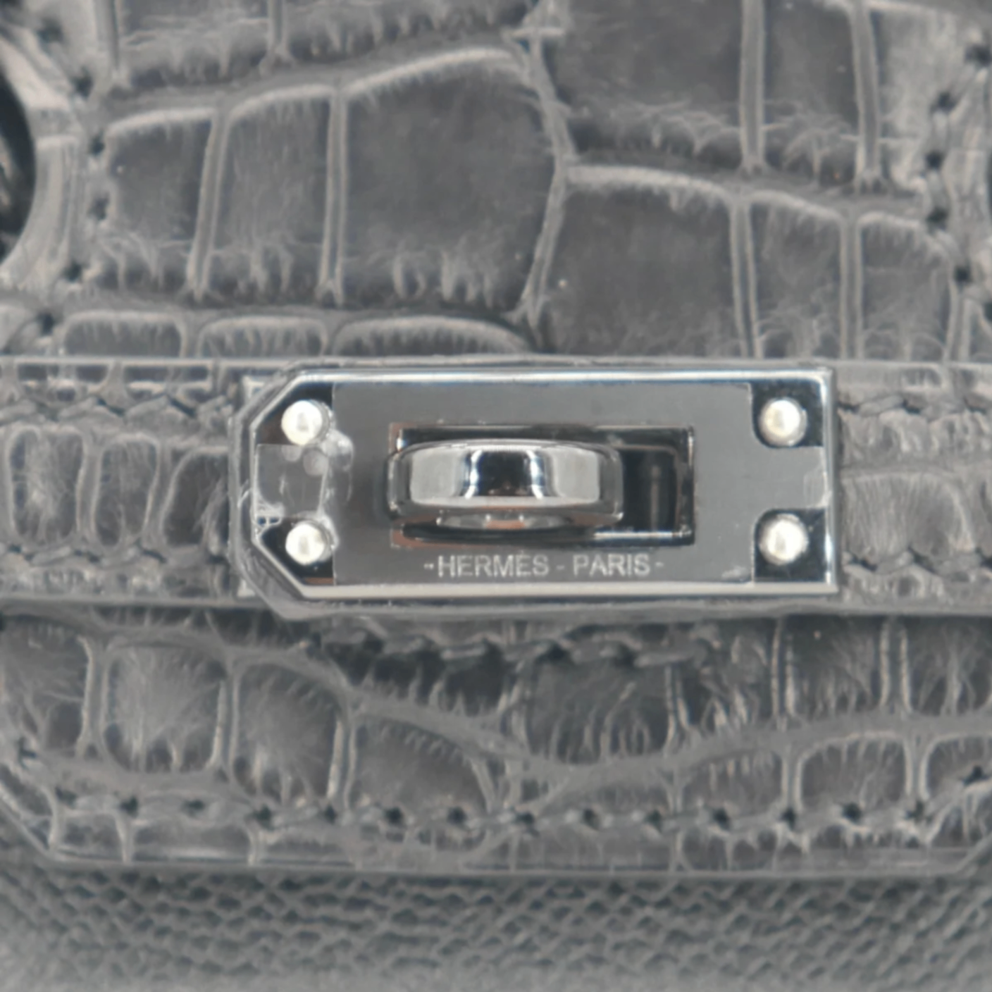 Hermes Birkin 20 Sellier Faubourg House Midnight Matte Alligator So Black Hardware — view 5