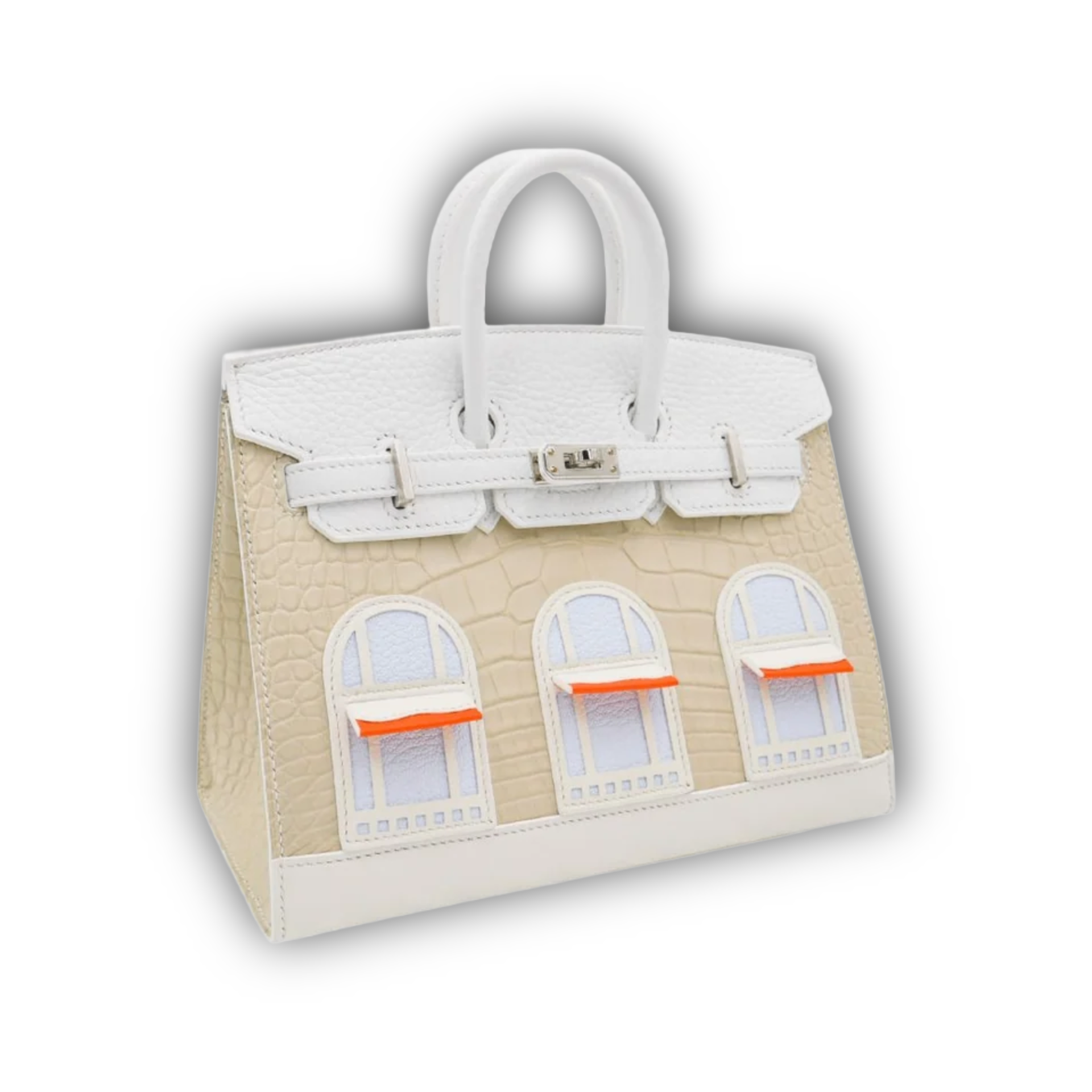 Hermes Birkin 20 Sellier Faubourg House White Snow PHW — view 2
