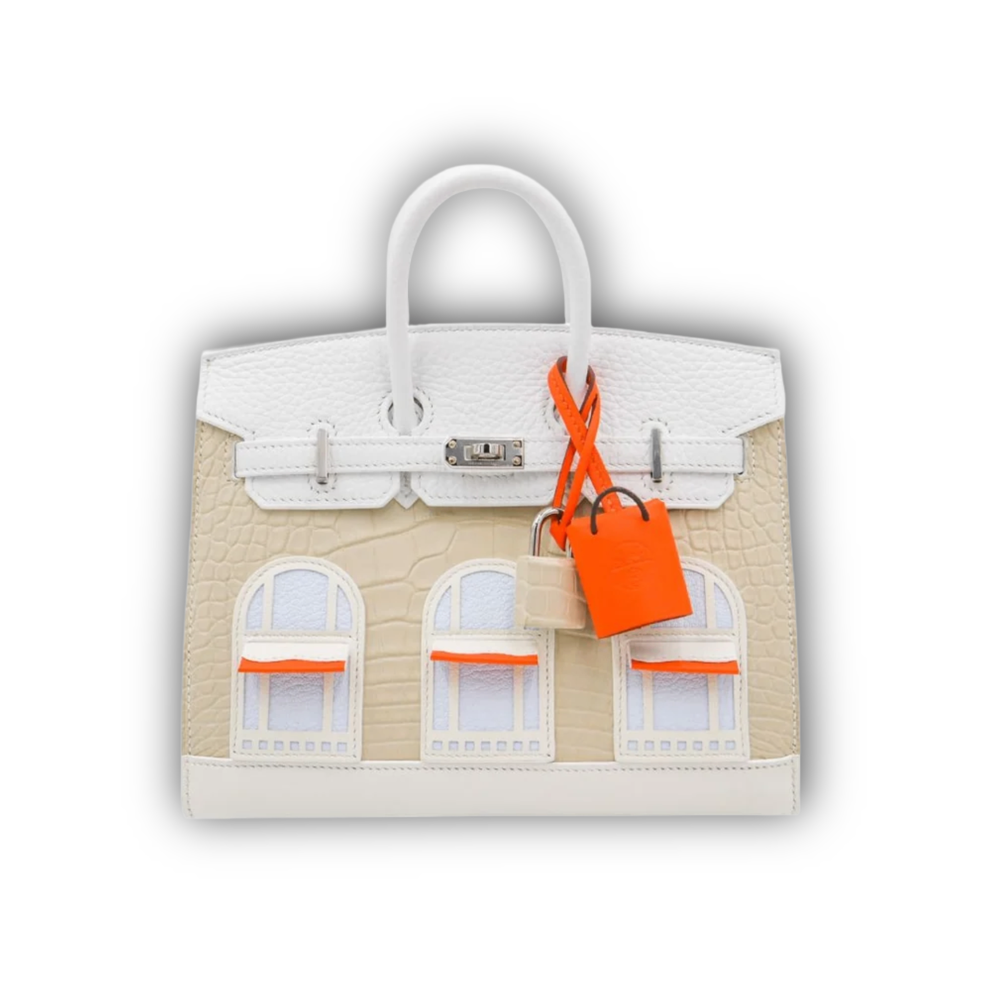 Hermes Birkin 20 Sellier Faubourg House White Snow PHW — view 5