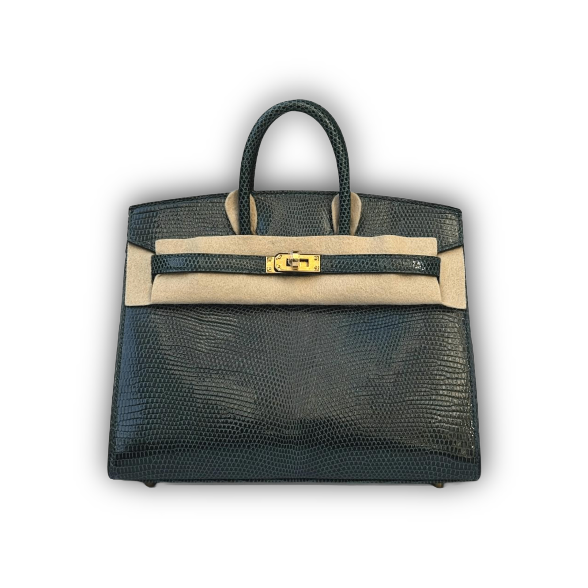 Hermes Birkin 20 Vert Cypress Lizard GHW