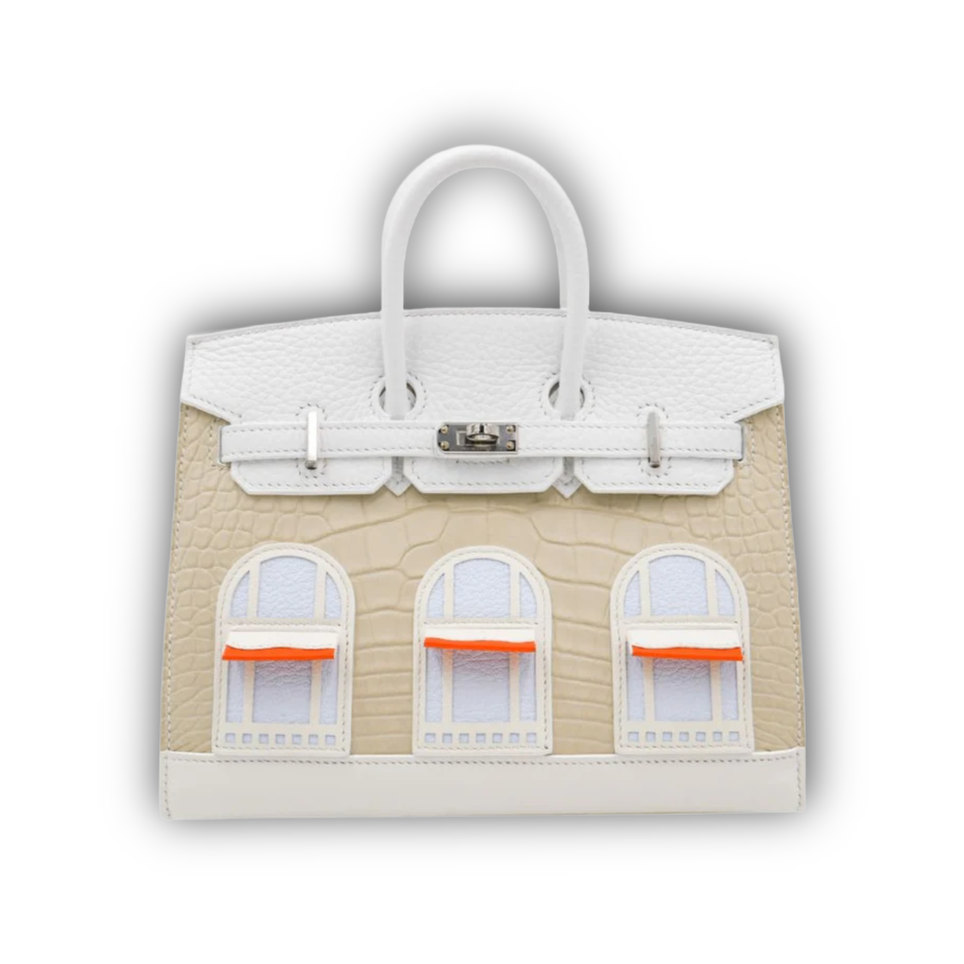 Hermes Birkin 20 Sellier Faubourg House White Snow PHW