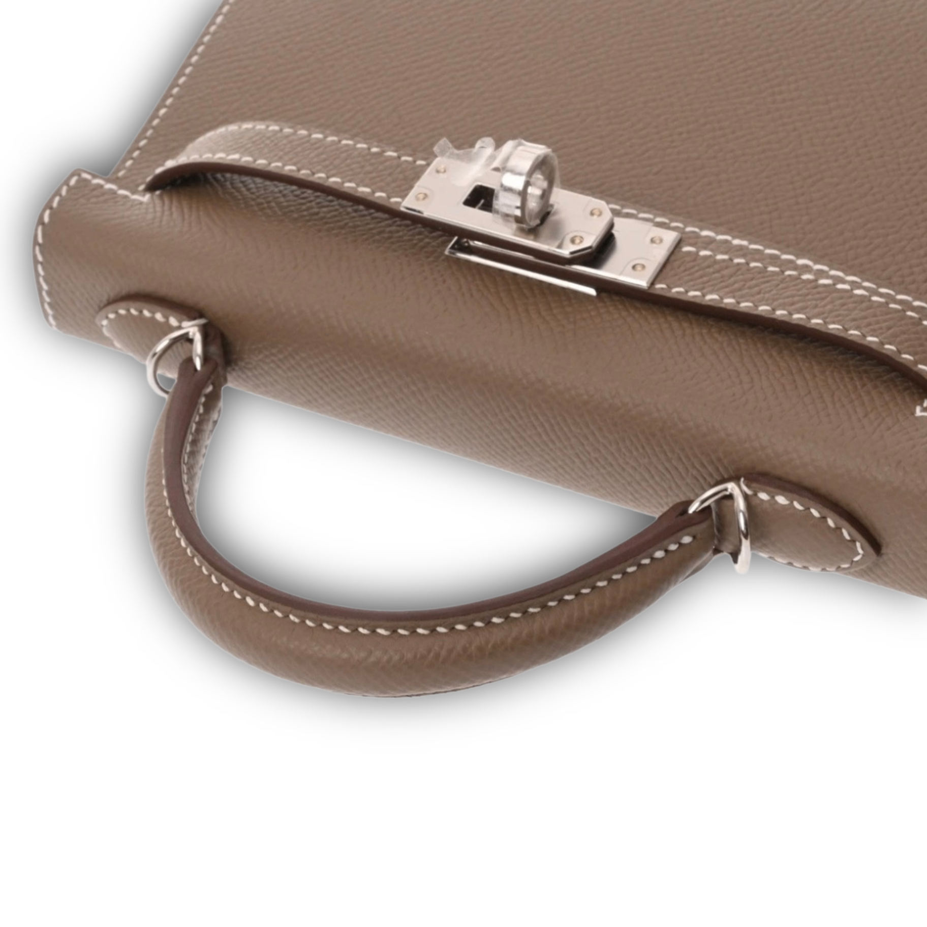 Hermes Kelly 20 Mini Etoupe Epsom PHW — view 6