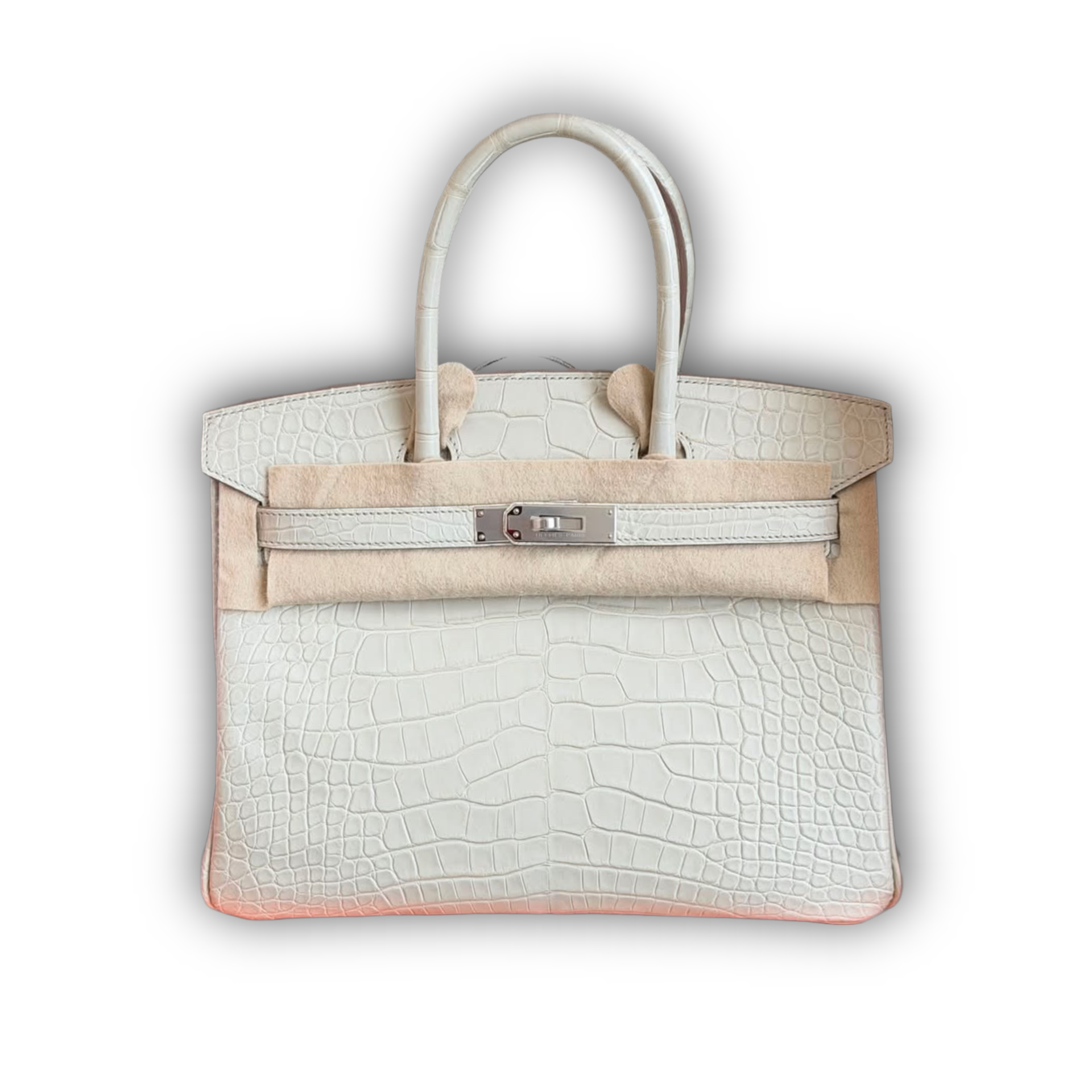 Hermes Birkin 30 White Matte Crocodile PHW — view 1