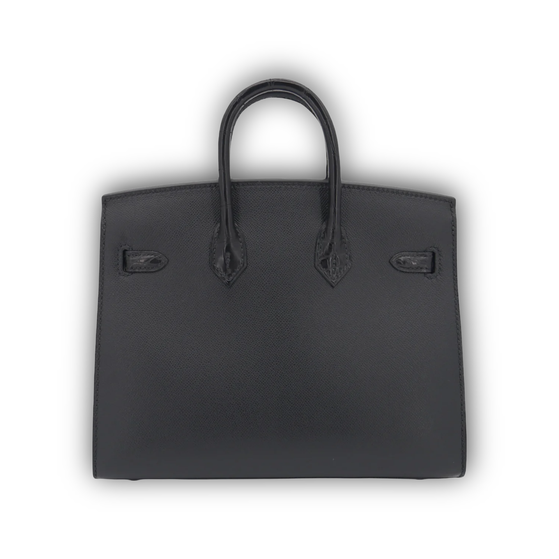 Hermes Birkin 20 Sellier Faubourg House Midnight Matte Alligator So Black Hardware — view 3