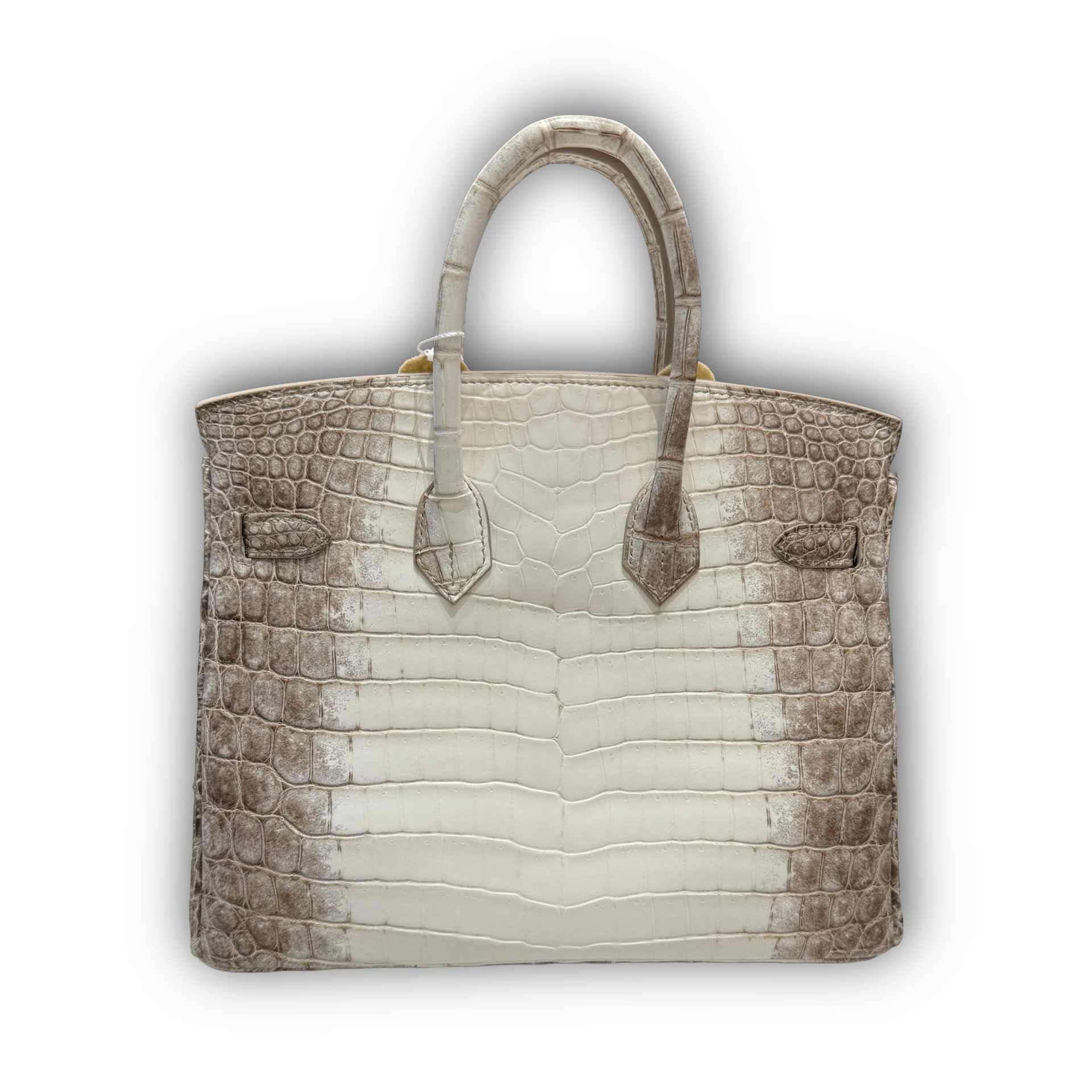 Hermes Birkin 25 Himalaya Niloticus Crocodile Gold Diamond Hardware — view 3