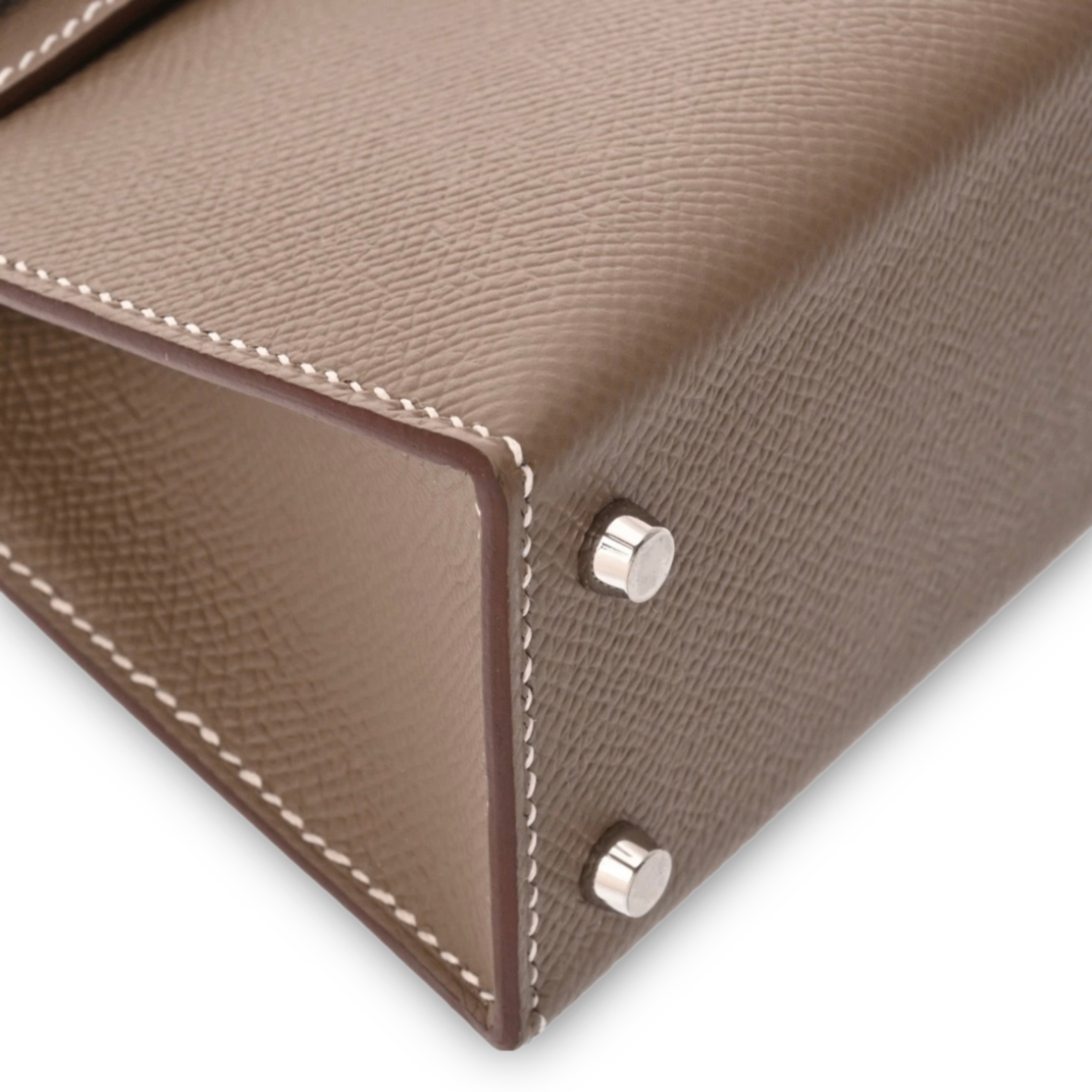 Hermes Kelly 20 Mini Etoupe Epsom PHW — view 4