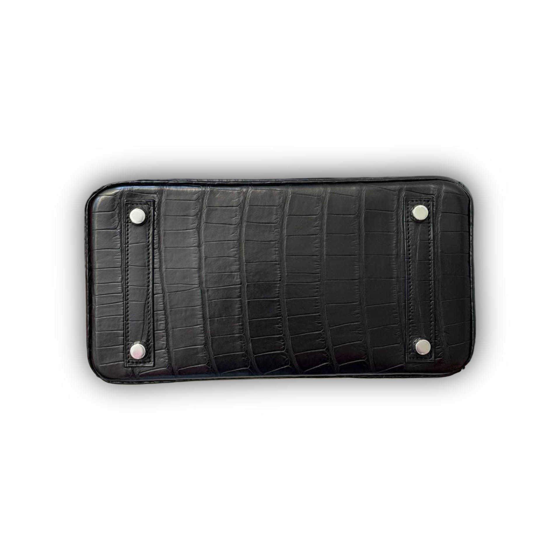 Hermes Birkin 25 Noir Matte Alligator PHW — view 5
