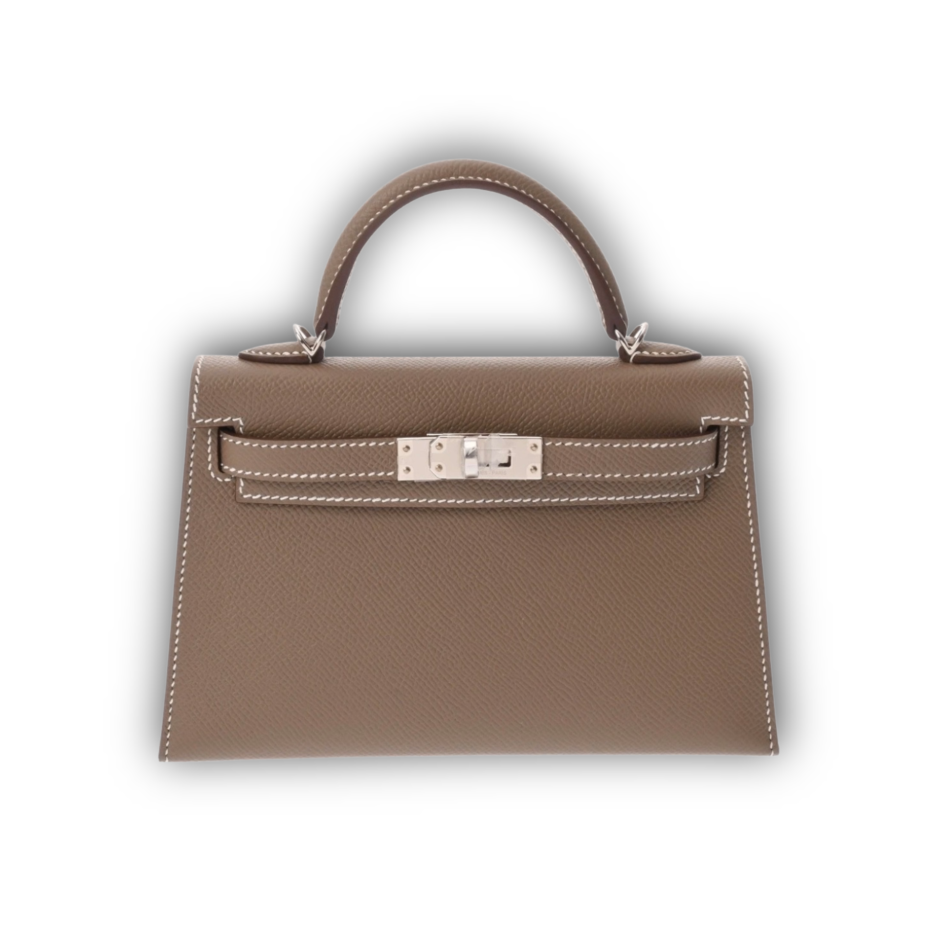 Hermes Kelly 20 Mini Etoupe Epsom PHW