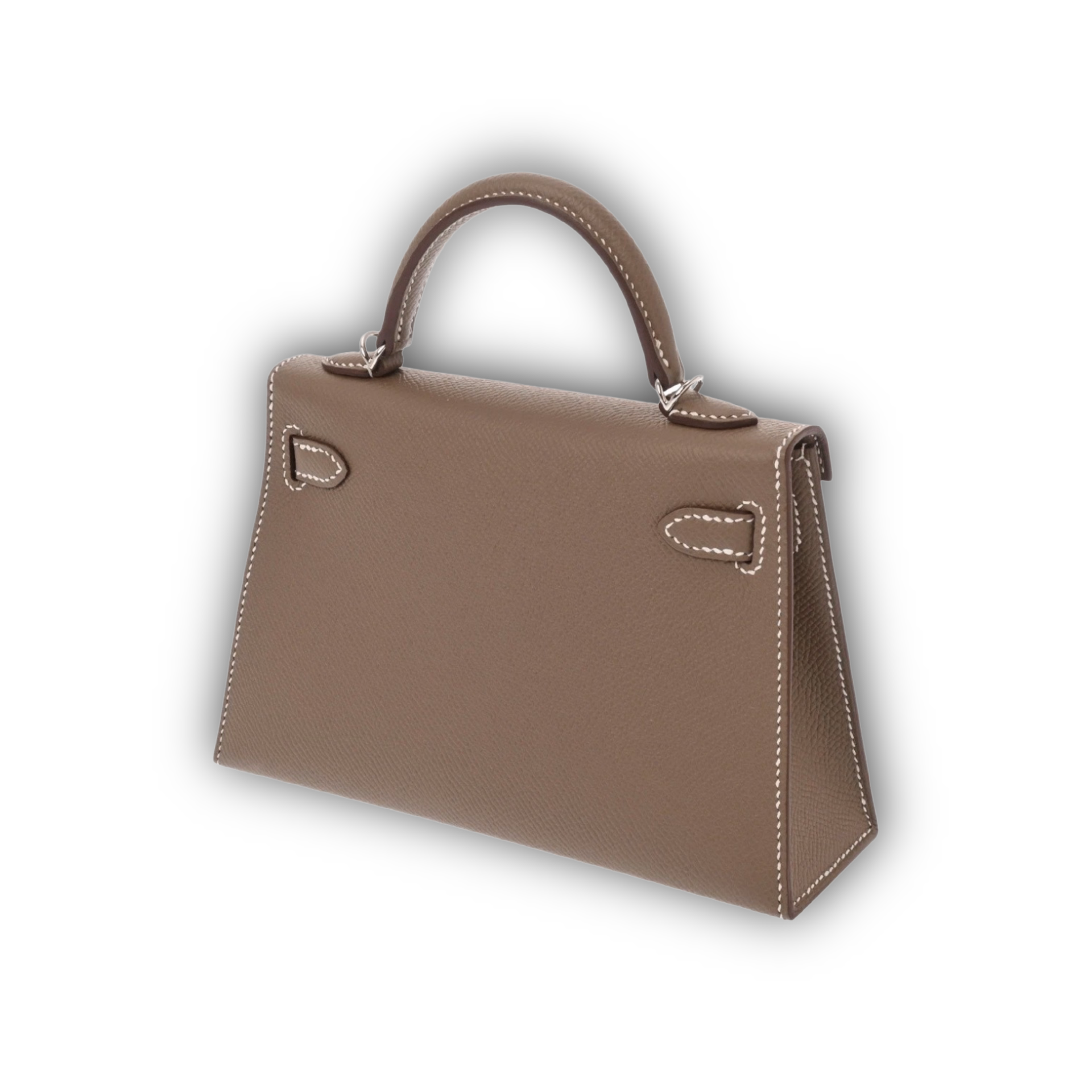 Hermes Kelly 20 Mini Etoupe Epsom PHW — view 2