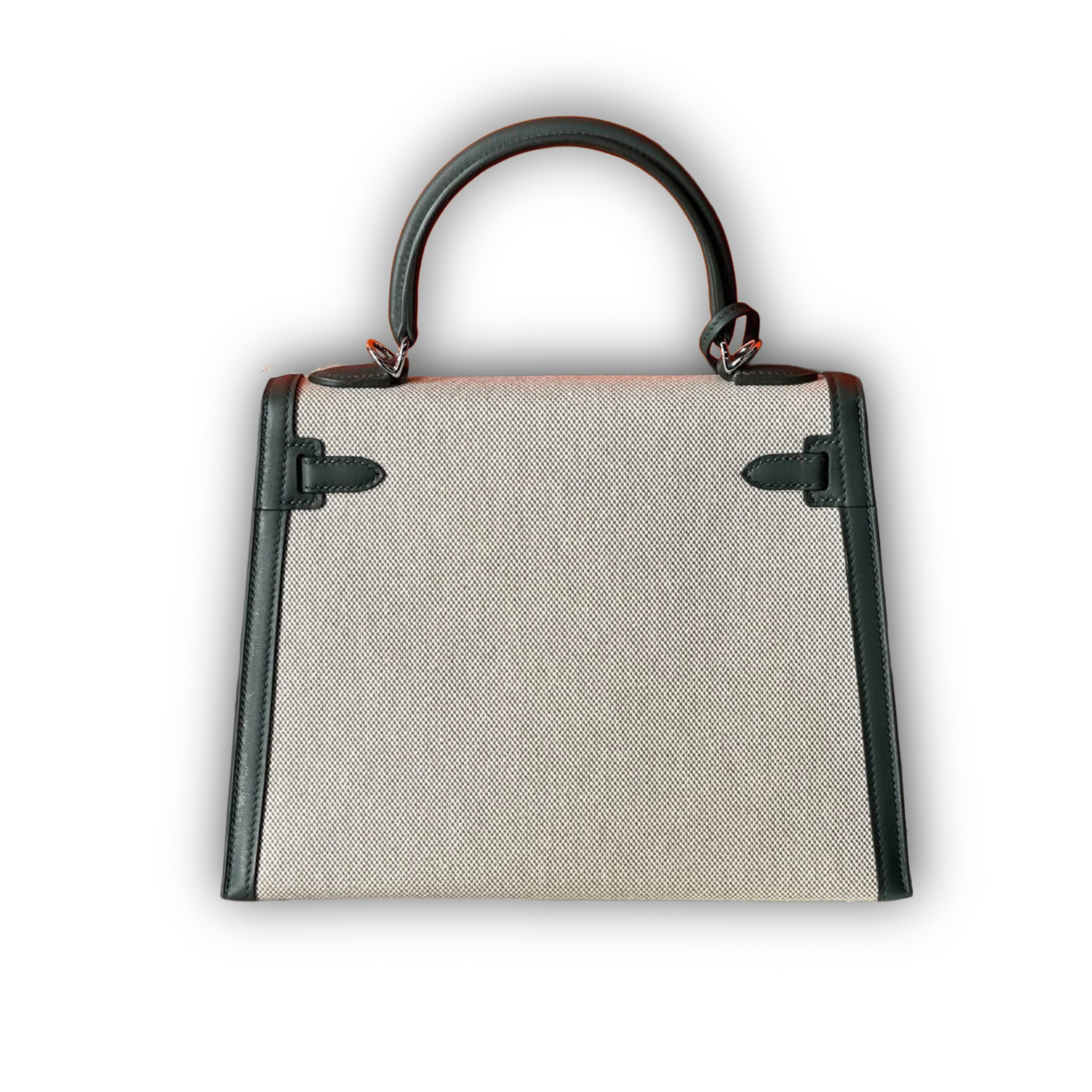 Hermes Kelly 25 Vert Bosphore and Vert Jungle Toile PHW — view 2