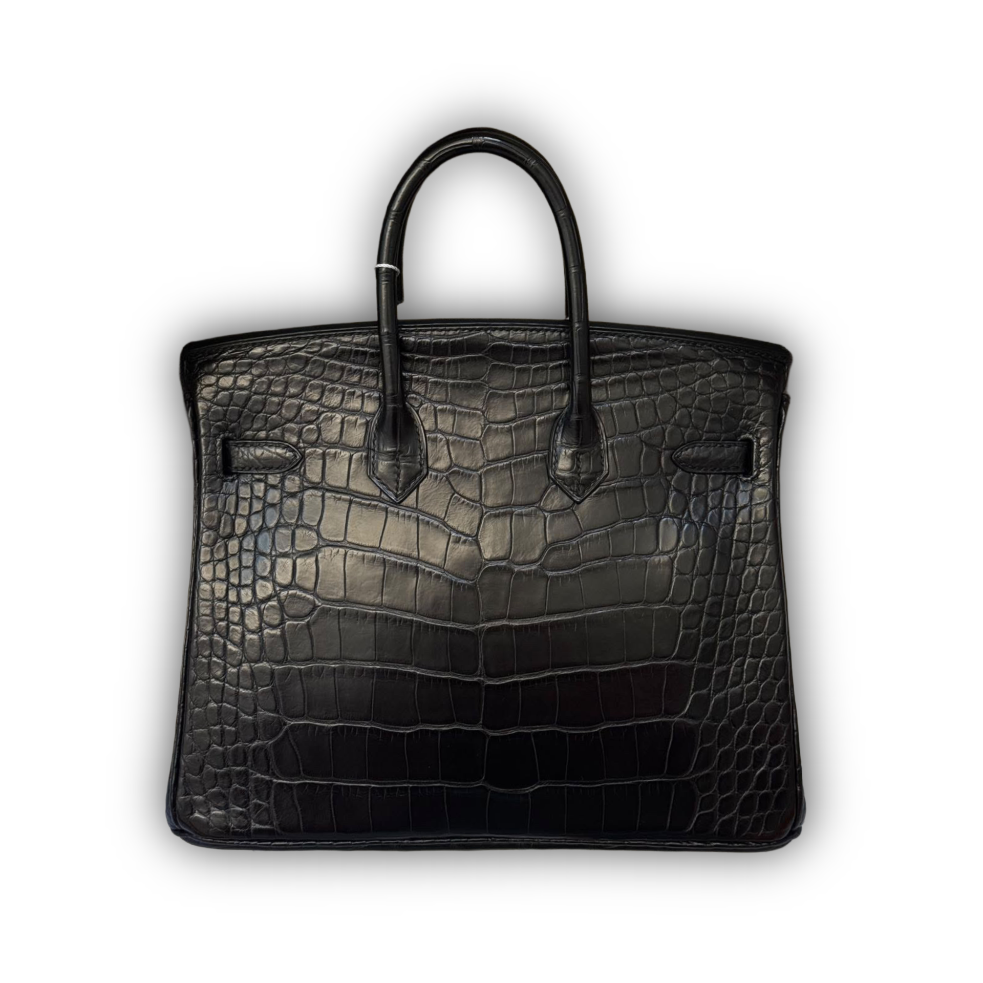 Hermes Birkin 25 Noir Matte Alligator PHW — view 3