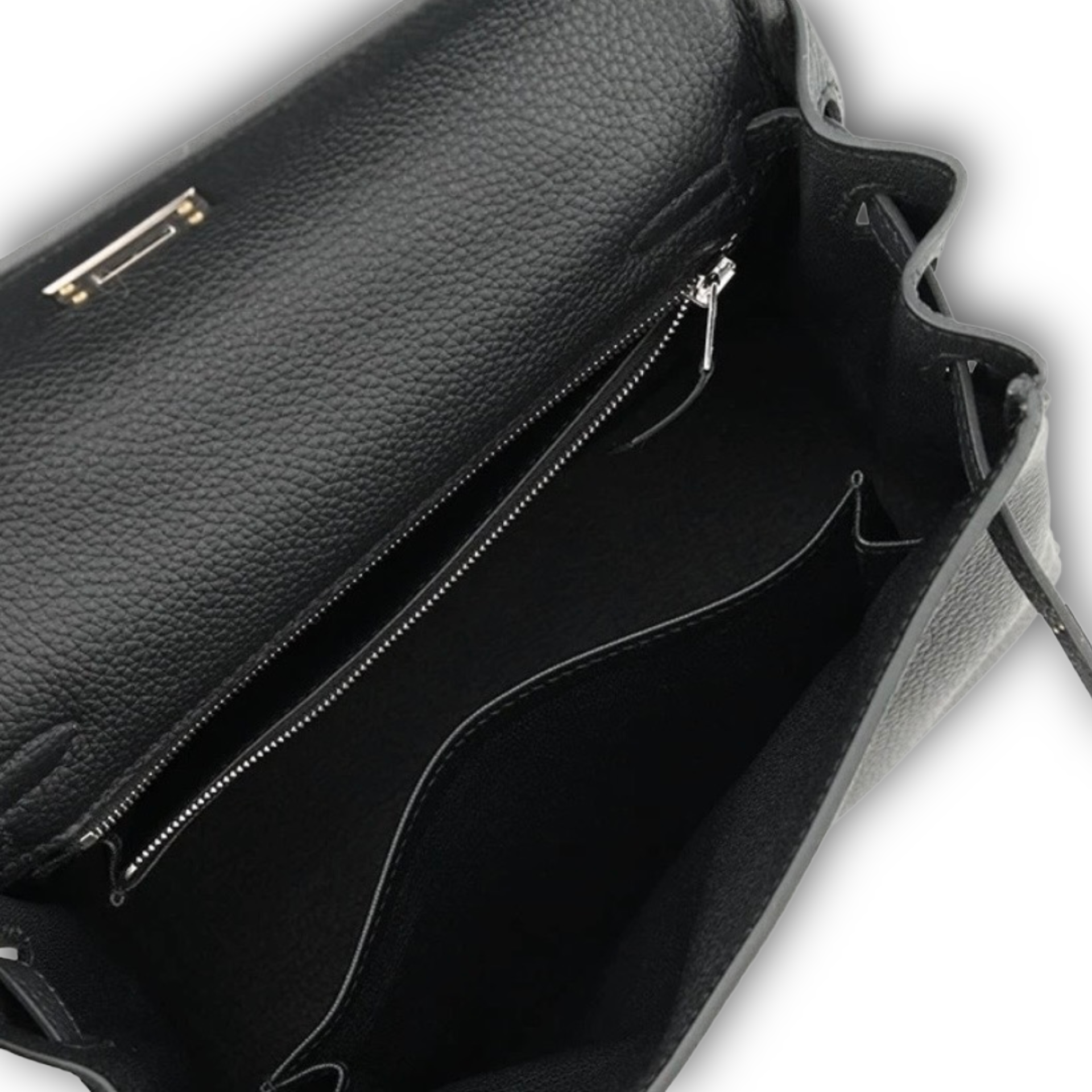 Hermes Kelly 25 Noir Togo PHW — view 5