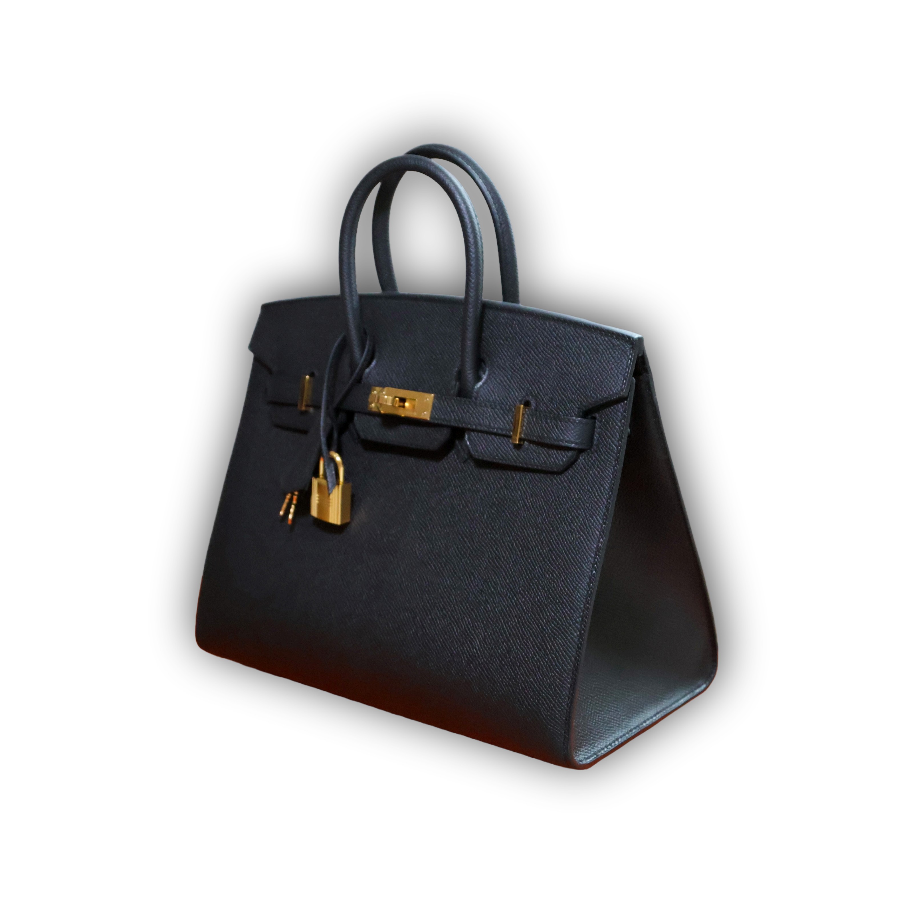 Hermes Birkin 25 Noir Epsom Gold Hardware — view 2