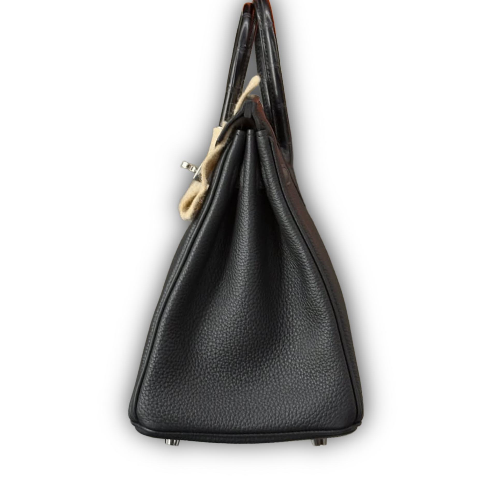 Hermes Birkin 25 Touch Noir Togo & Matte Alligator PHW — view 3