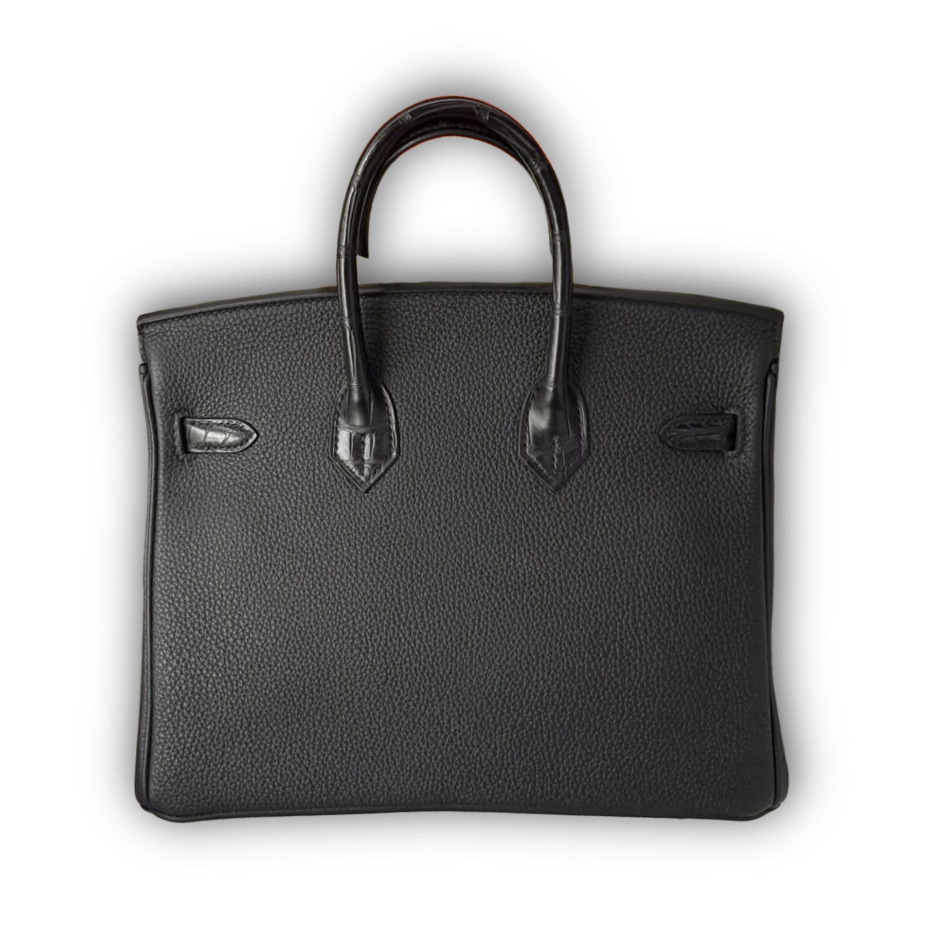 Hermes Birkin 25 Touch Noir Togo & Matte Alligator PHW — view 4
