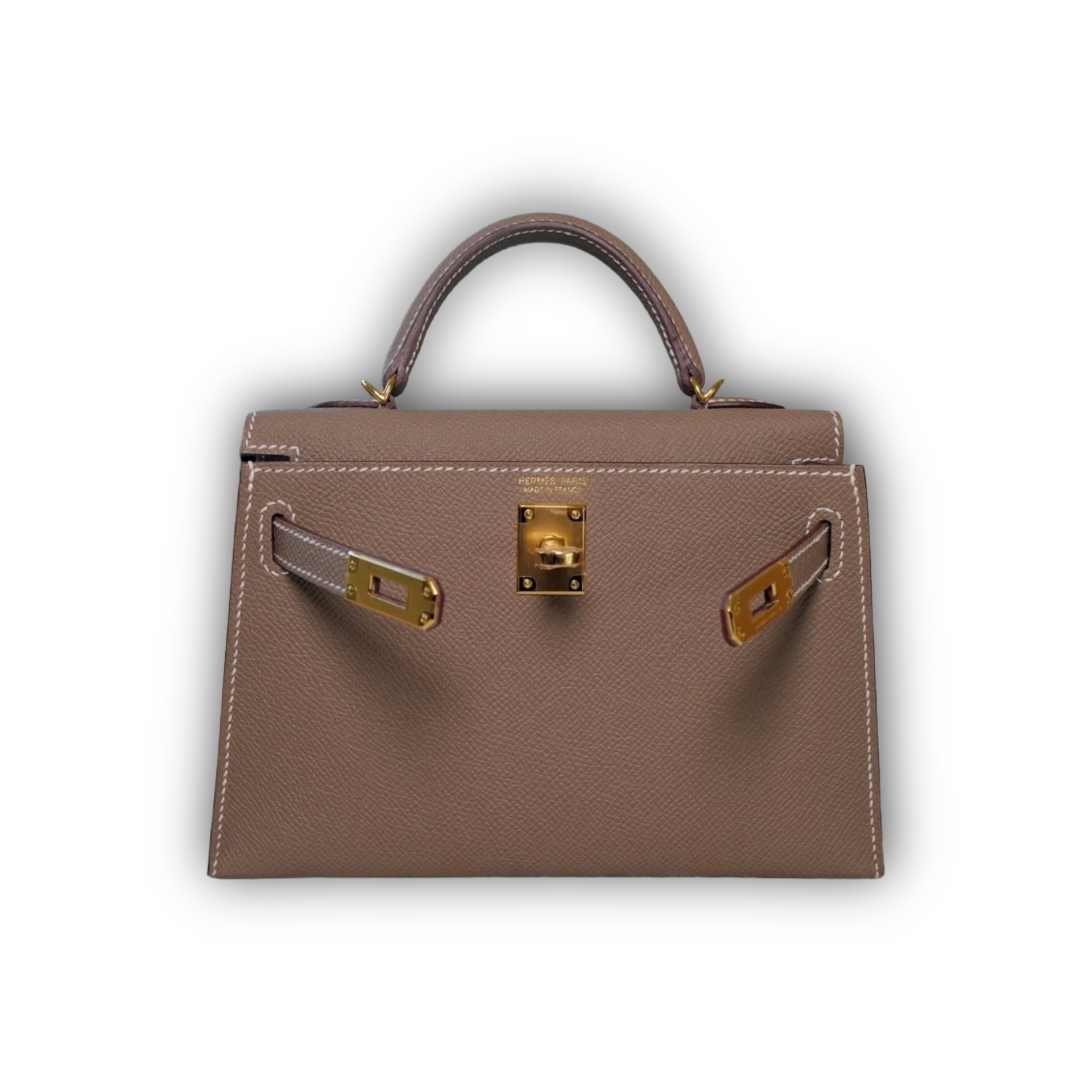 Hermes Kelly 20 Mini Etoupe Epsom GHW — view 4