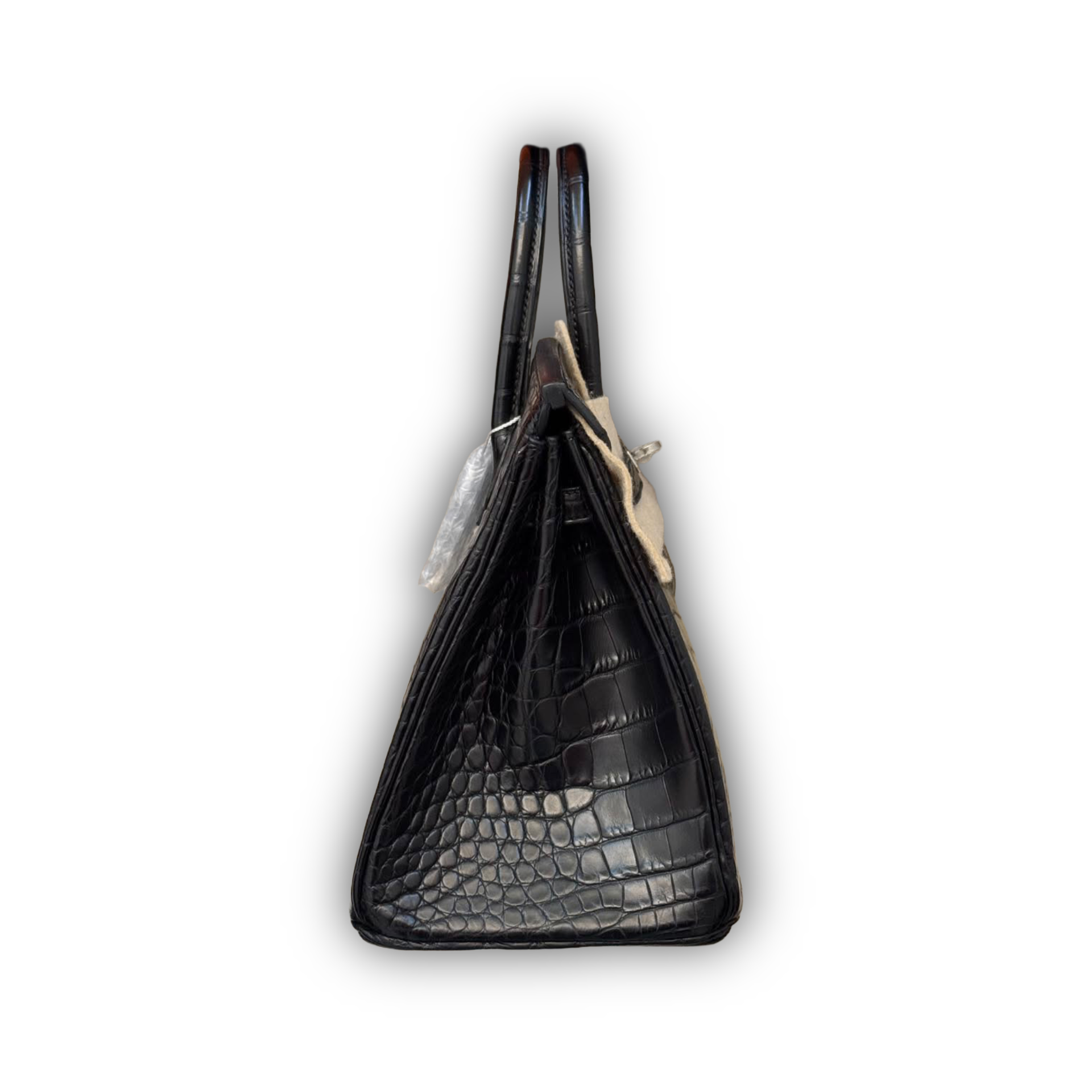 Hermes Birkin 25 Noir Matte Alligator PHW — view 2