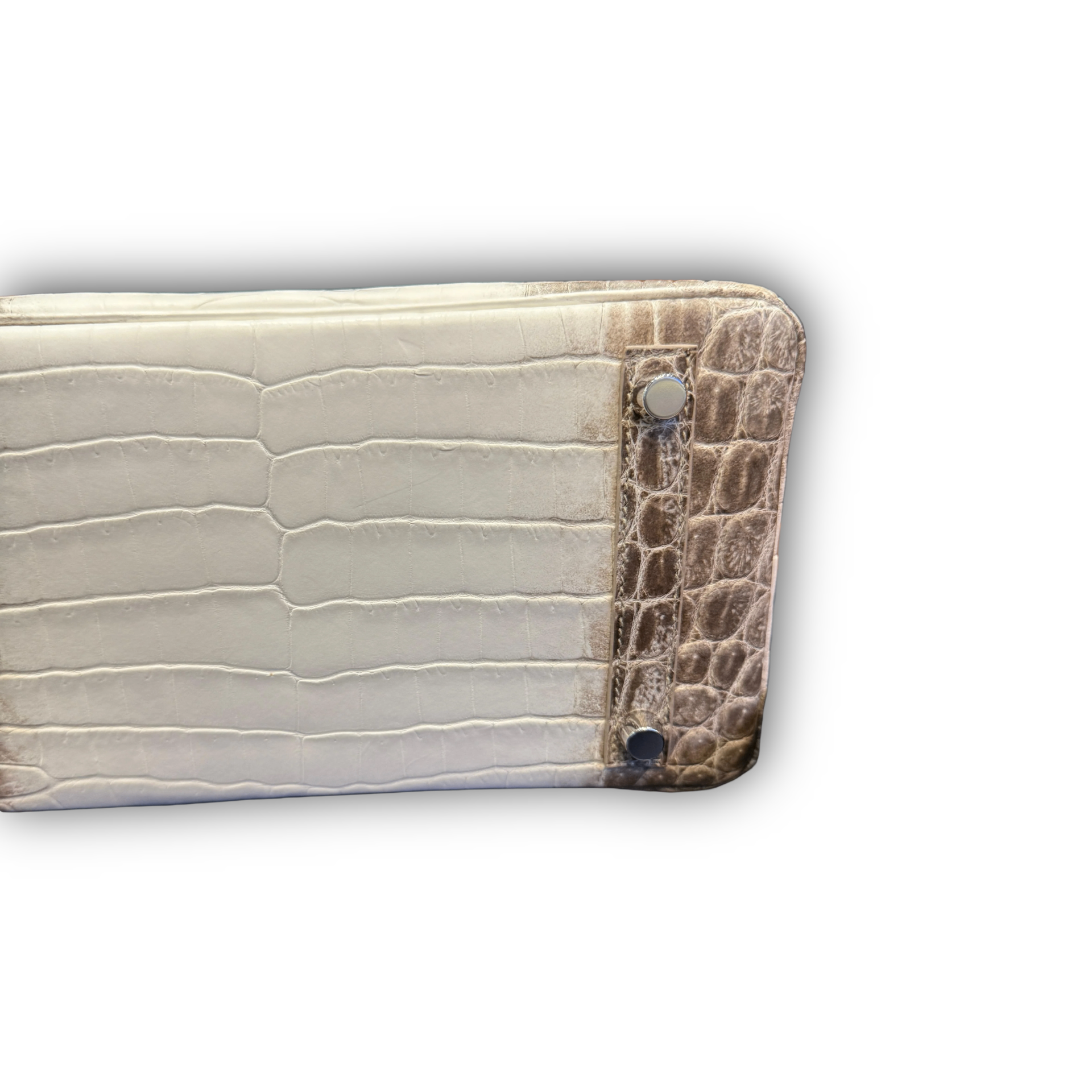 Hermes Birkin 25 Himalaya Niloticus Crocodile Gold Diamond Hardware — view 5