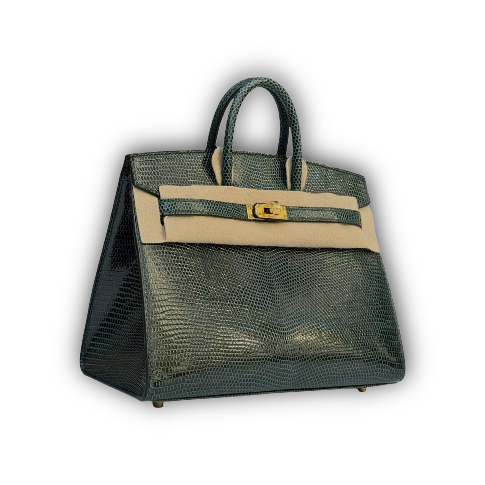Hermes Birkin 20 Vert Cypress Lizard GHW — view 2