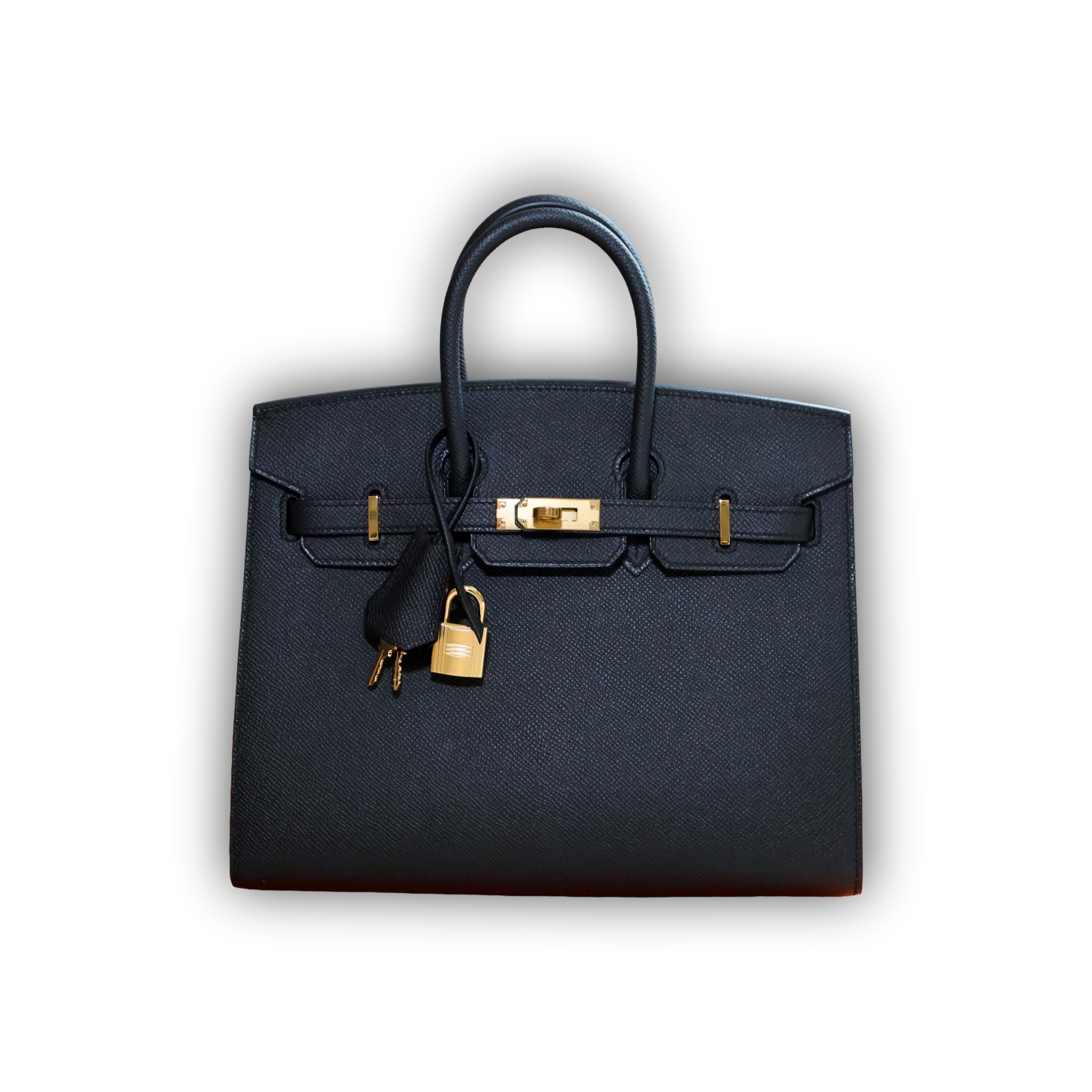Hermes Birkin 25 Noir Epsom Gold Hardware
